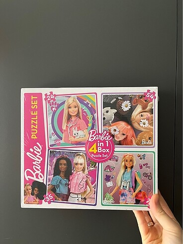 Barbie puzzle seti 4 parça