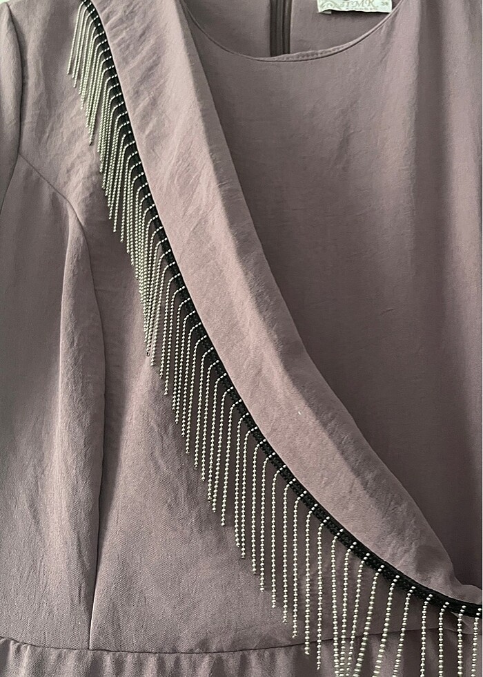 Tesettür şık abiye elbise - Görsel 3