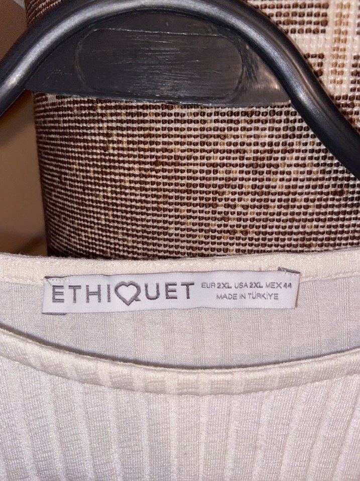 Ethiquet Kadın Bej Balon Kol Bluz - Görsel 2