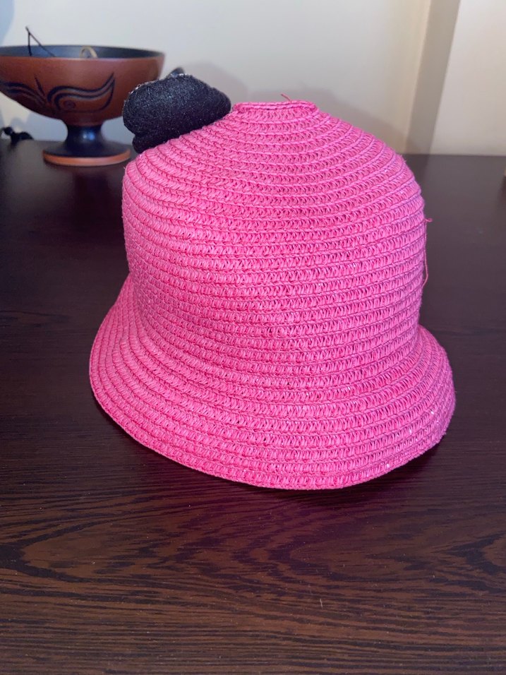 Nakışlı Pembe Örgü Çocuk Şapkası - Görsel 2