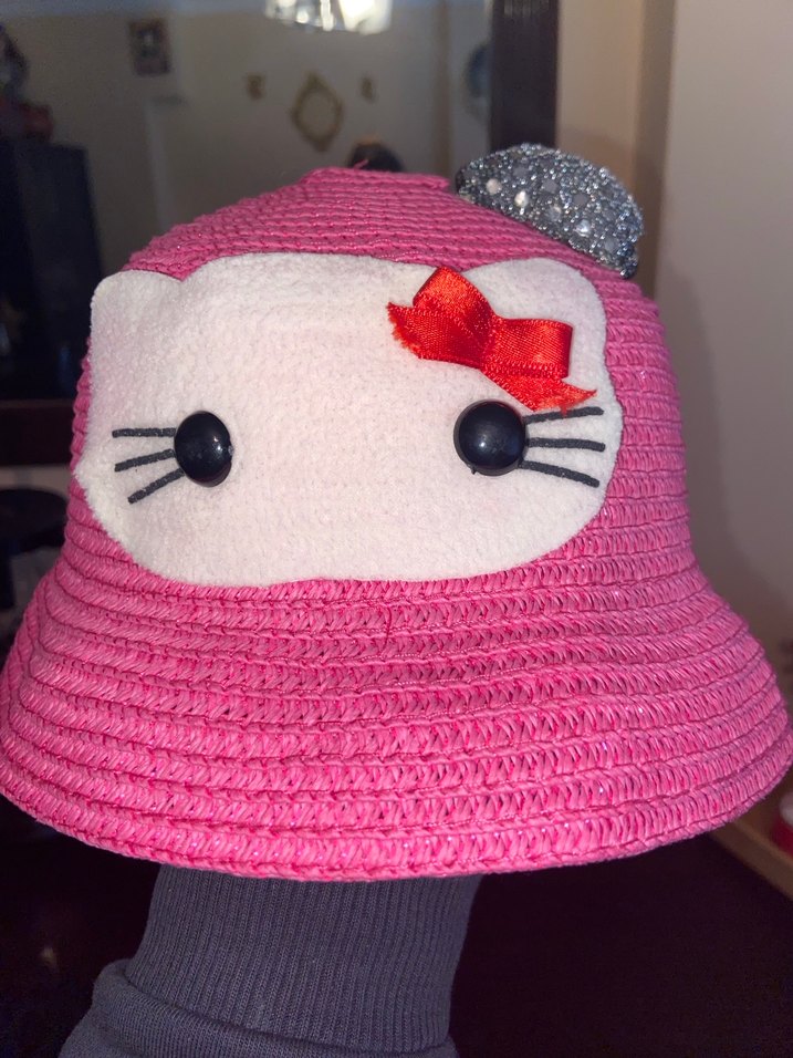 Nakışlı Pembe Örgü Çocuk Şapkası - Görsel 4