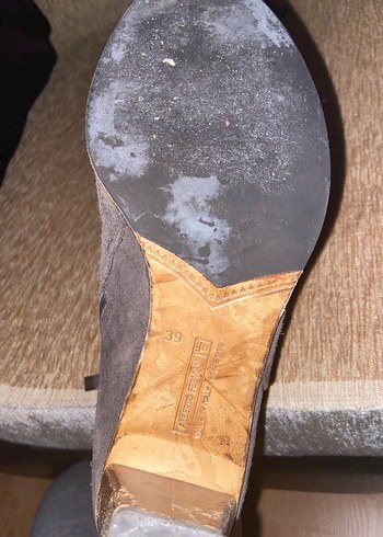 Alberto Ferman Gri Süet Kadın Dolgu Topuklu Bot - Görsel 2