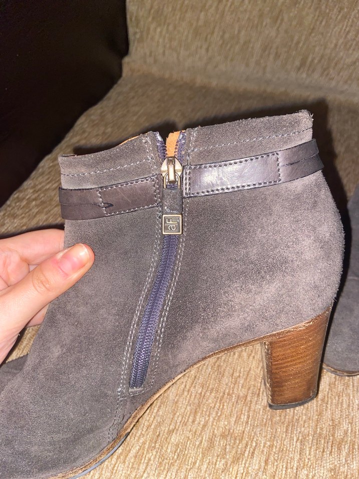 Alberto Ferman Gri Süet Kadın Dolgu Topuklu Bot - Görsel 4