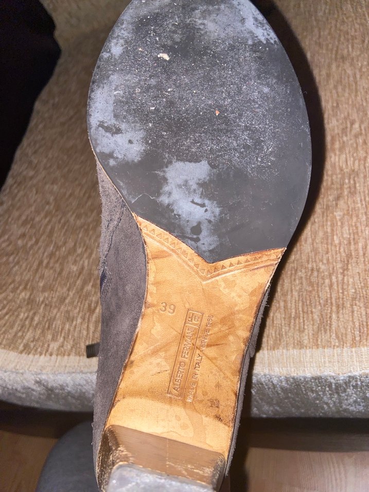 Alberto Ferman Gri Süet Kadın Dolgu Topuklu Bot - Görsel 2