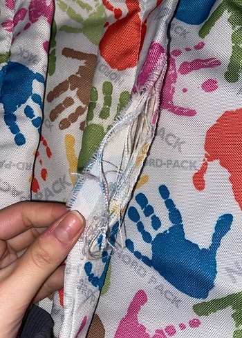 Renkli Baskılı Kadın Sırt Çantası - Görsel 3