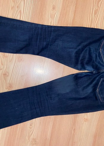 Gap Lacivert İspanyol paça düşük bel Pantolon - Görsel 5