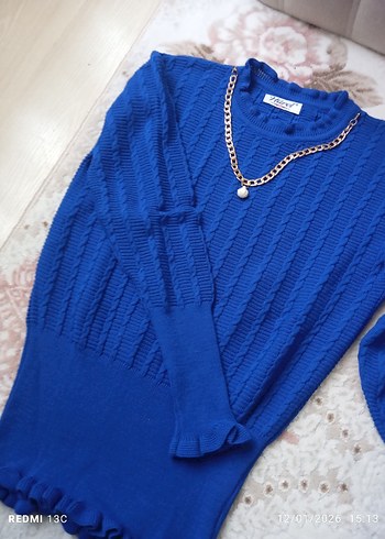 Mavi Örgü Kadın Triko Sweatshirt 40 beden - Görsel 4