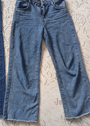 Kız Gri Denim Rahat Kesim Jean - Görsel 3