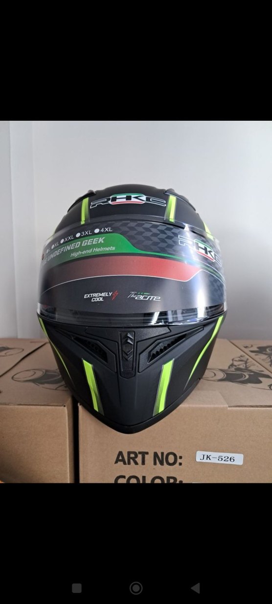 Kilitli Siyah Baskılı Motosiklet Kaskı - Görsel 4