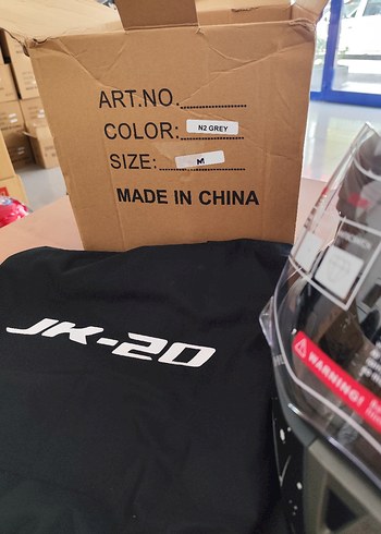 JK çene açılır güneş gözlüklü L beden Motosiklet Kaskı - Görsel 7