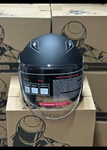 M L beden JK ÇENE AÇILIR GÜNEŞ Gözlüklü Siyah Motosiklet Kaskı - Görsel 3