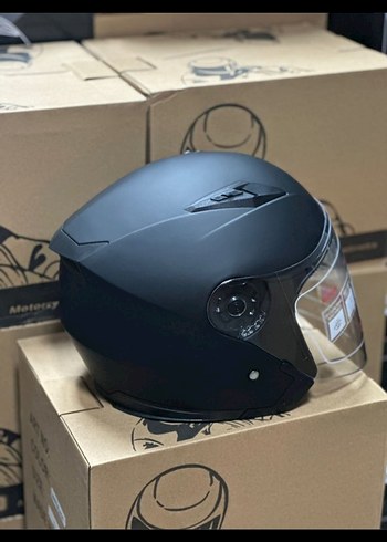 M L beden JK ÇENE AÇILIR GÜNEŞ Gözlüklü Siyah Motosiklet Kaskı - Görsel 4