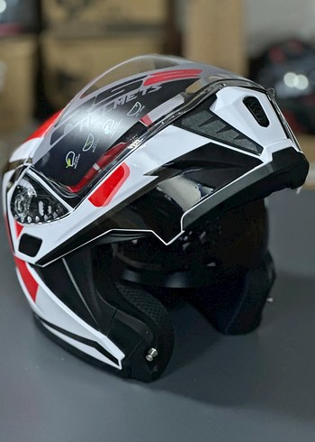 Renkli Baskılı Seramik Motosiklet Kaskı - Görsel 4