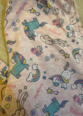 Kız Çocuk Renkli Elastik Bel Tayt - Görsel 3