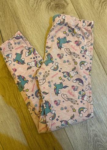 Kız Çocuk Renkli Elastik Bel Tayt - Görsel 2