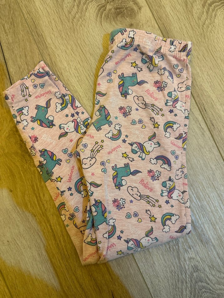 Kız Çocuk Renkli Elastik Bel Tayt - Görsel 2