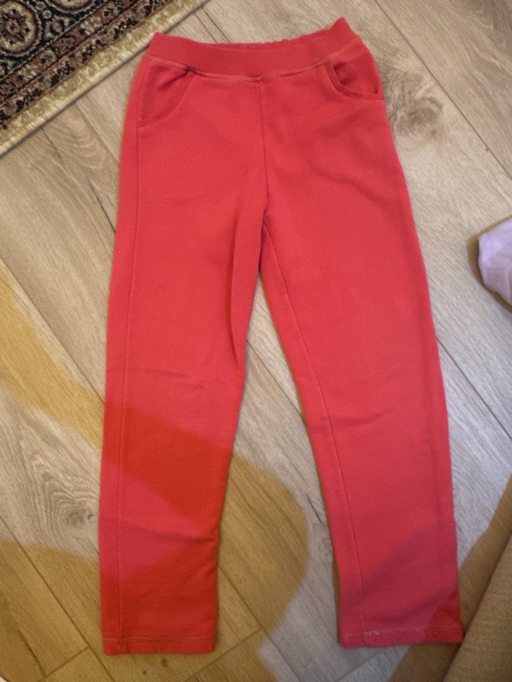 Kız Çocuk Kırmızı Rahat Kesim Tayt - Görsel 2