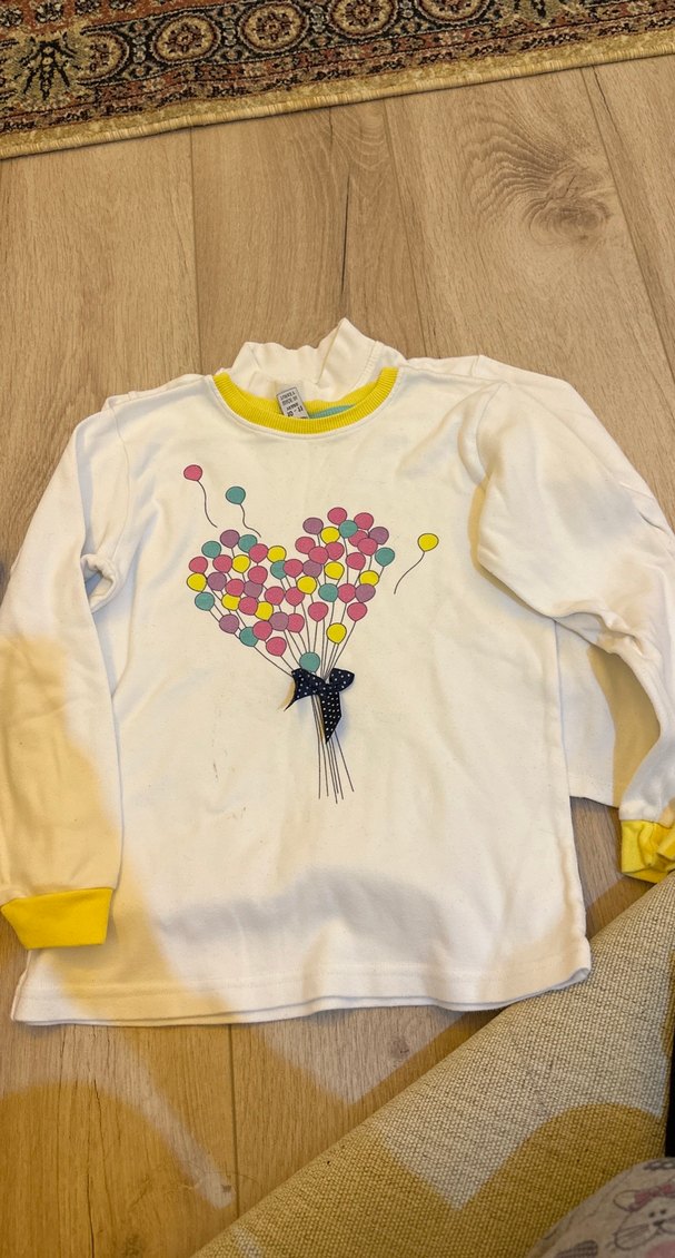 Beyaz Çocuk Uzun Kollu Atlet - Görsel 5