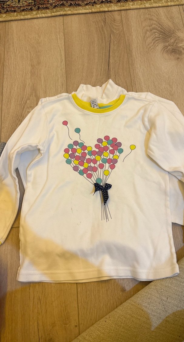 Beyaz Çocuk Uzun Kollu Atlet - Görsel 3