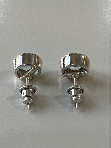 Beden mavi Renk Mavi topaz dogal taşli 925 k, rhodium kaplama ithal ürün