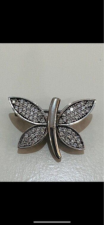 Sterling silver Yusufcuk broş rhodium kaplama