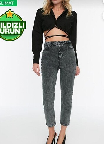 s Beden gri Renk Mim jean