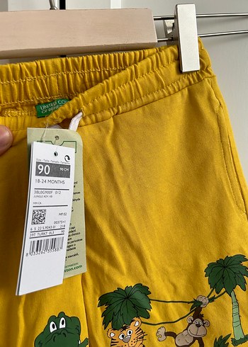 Benetton Benetton Sarı Baskılı Erkek Çocuk Şortu