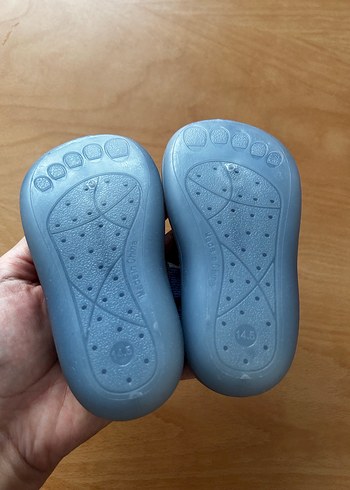24 Beden mavi Renk Erkek Bebek Örgü İlk Adım Ayakkabısı