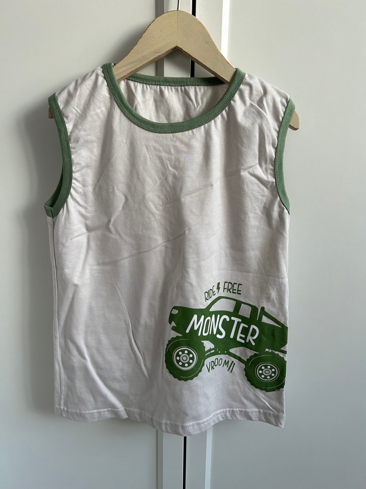 Yeşil Baskılı Çocuk Atlet Takımı - Görsel 2