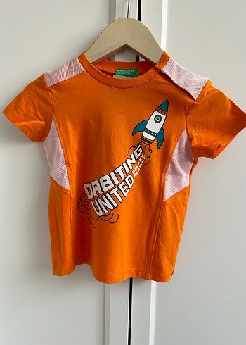 Benetton Turuncu Baskılı Erkek Çocuk Tişört