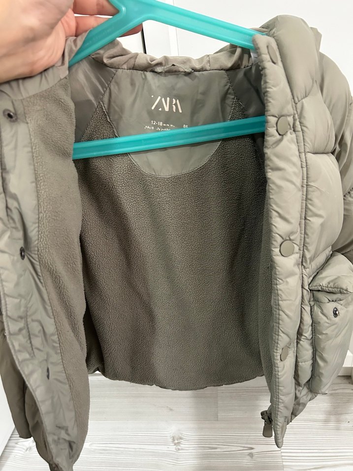 Zara Gri Etnik Desenli Erkek Bebek Mont - Görsel 4