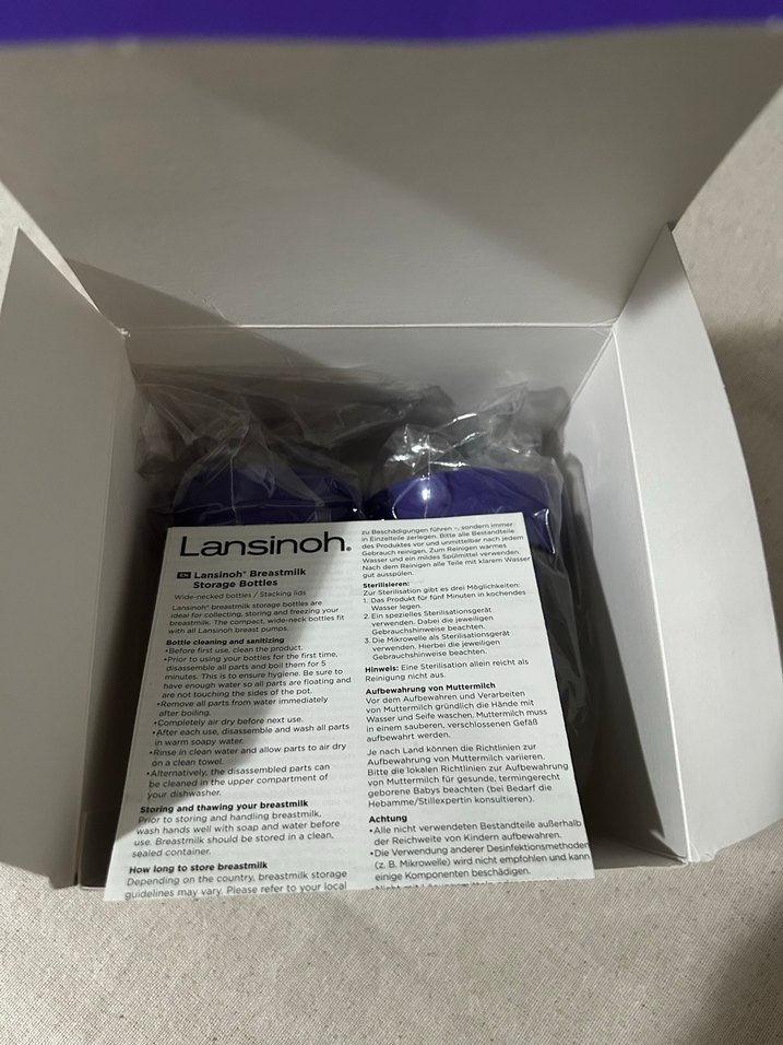 Lansinoh Göğüs Sütü Saklama Şişesi 4x160 ml - Görsel 4