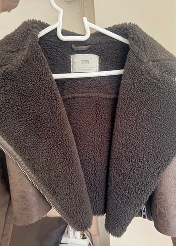 Kürk Detaylı Kısa Süet Kadın Ceket - Görsel 4