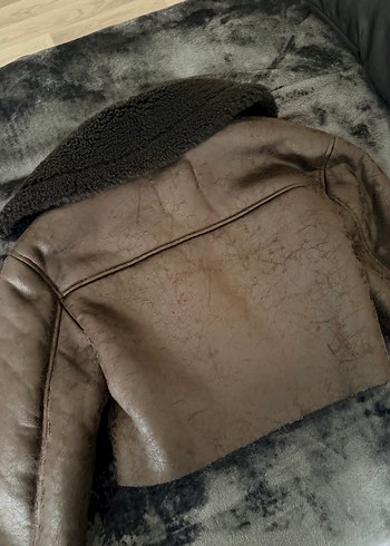 Kürk Detaylı Kısa Süet Kadın Ceket - Görsel 3