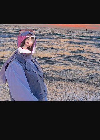 Gri Midi Kadın Takım Elbise, Balon Kollu - Görsel 3