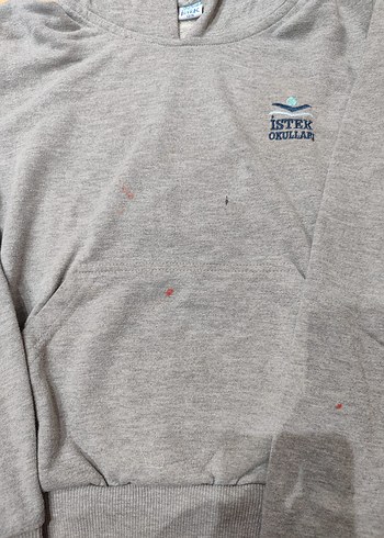 Zara istek okulları 11-12 yaş Gri Kapüşonlu Erkek Çocuk Sweatshirt