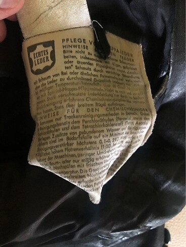 ÇOK ÖZEL ESKİ ALMAN VİNTAGE DERİ CEKET - Görsel 7