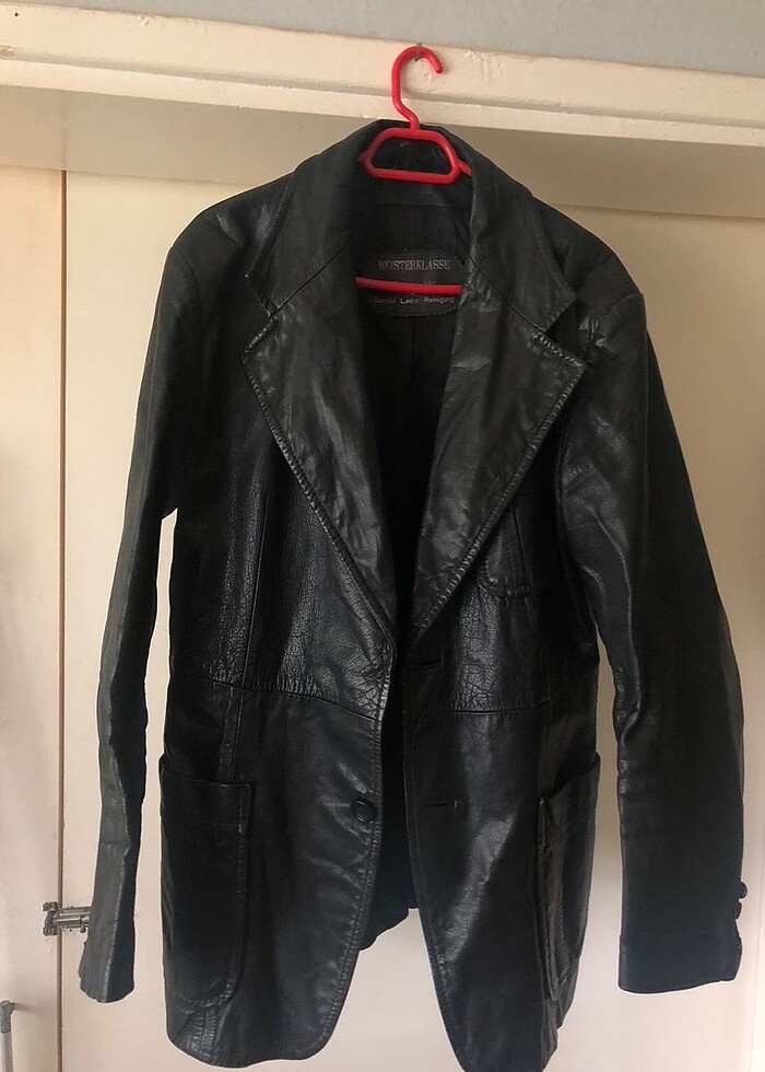 ÇOK ÖZEL ESKİ ALMAN VİNTAGE DERİ CEKET - Görsel 5