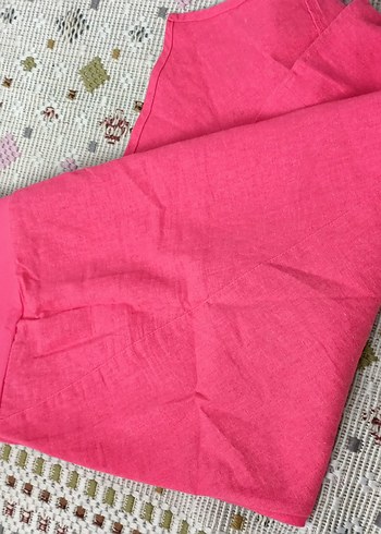 Koton Pembe Keten Hamile Midi Etek