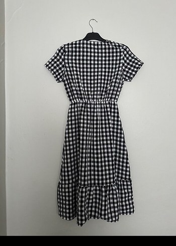 Siyah pötikareli Pinterest elbise - Görsel 2