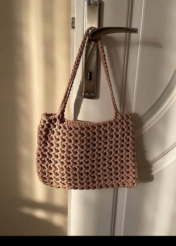 Bej Örgü Kadın Çanta - Görsel 2