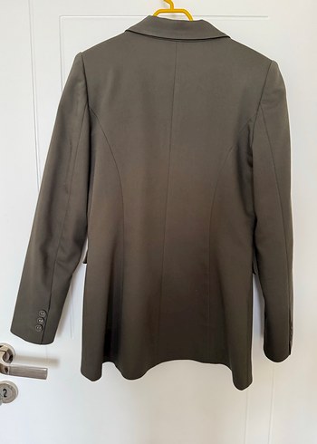Haki Kadın Ofis Blazeri, Düğmeli, Normal Boy - Görsel 3