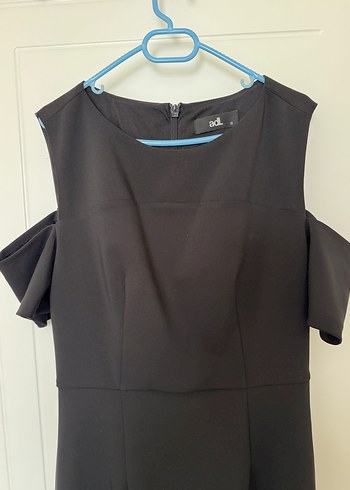 Siyah Midi Ofis Elbisesi - Görsel 2