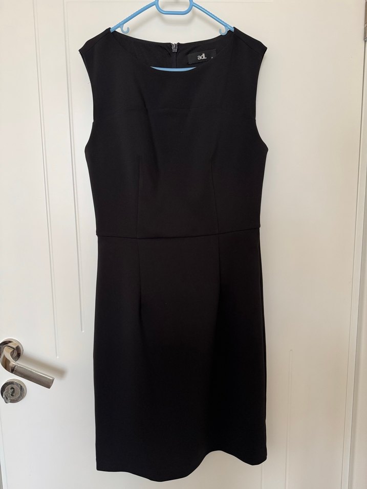 Siyah Midi Ofis Elbisesi - Görsel 4