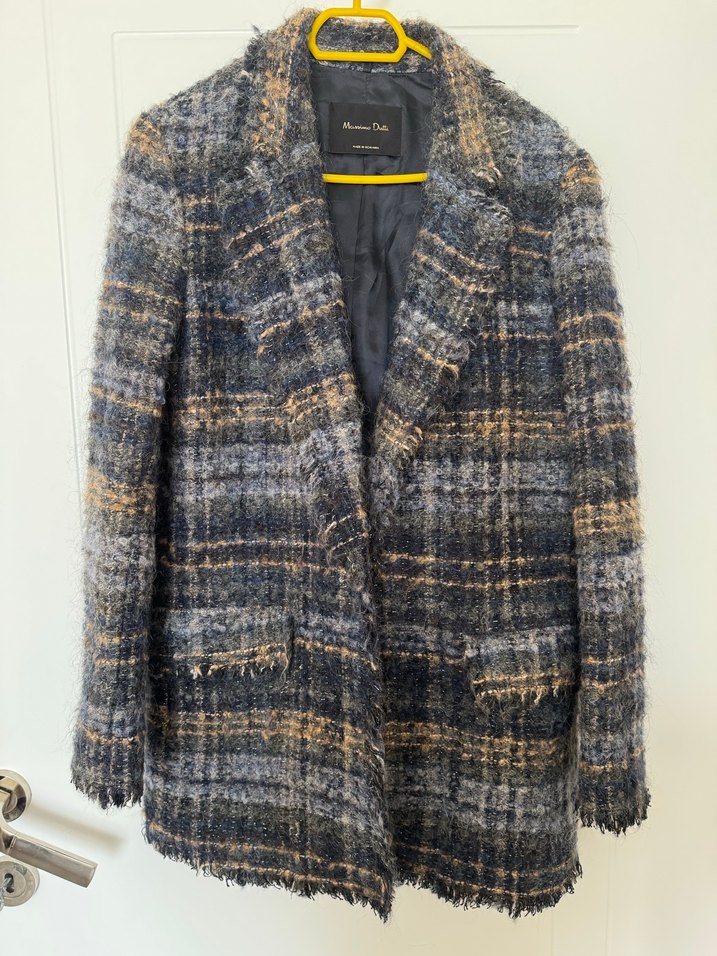 Kadın Massimo Dutti Kışlık Yün Ceket - Görsel 5