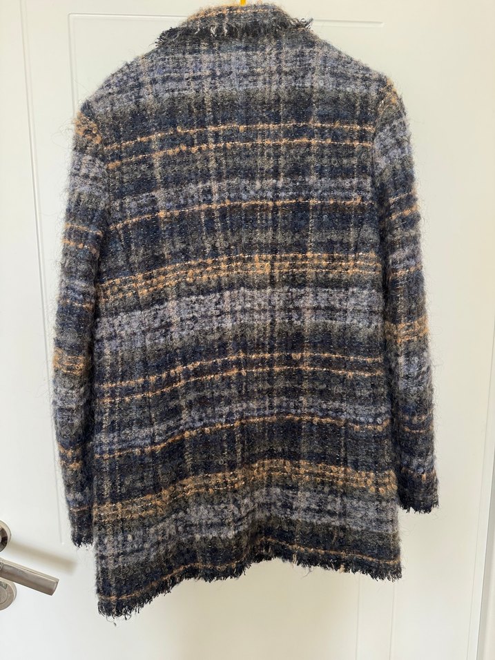 Kadın Massimo Dutti Kışlık Yün Ceket - Görsel 4