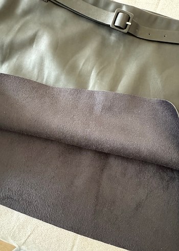 Kadın Siyah Deri Mini Etek - Görsel 4