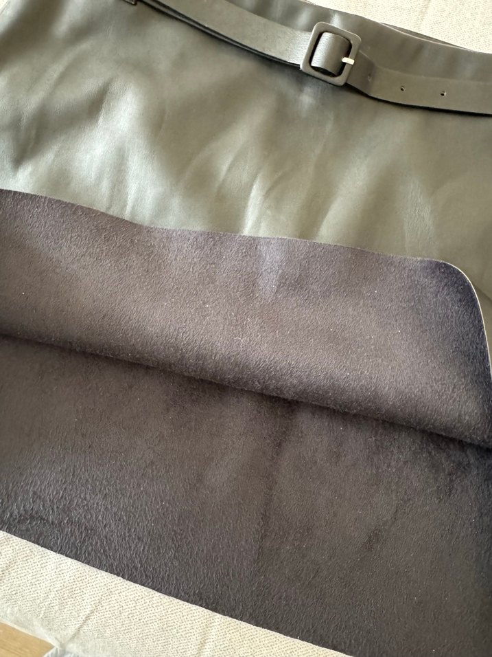 Kadın Siyah Deri Mini Etek - Görsel 4