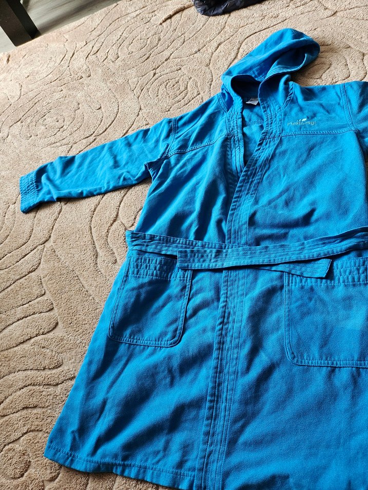 Decathlon Mavi Erkek mikrofiber Çocuk Bornozu - Görsel 2