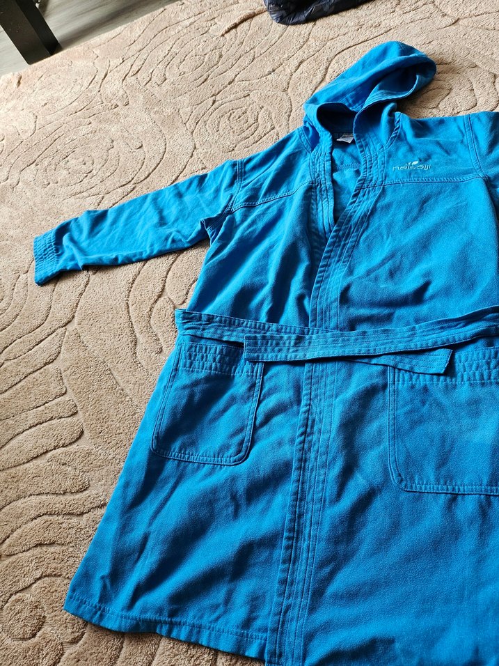 Decathlon Mavi Erkek mikrofiber Çocuk Bornozu - Görsel 3